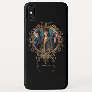 Funda Para iPhone XS Max Retrato Golden Newt, Tina y Leta Art Deco