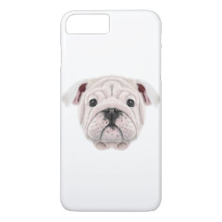 Funda Para iPhone 8 Plus/7 Plus Retrato ilustrado del perrito inglés del bulldog