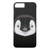 Retrato ilustrado del polluelo del pingüino de