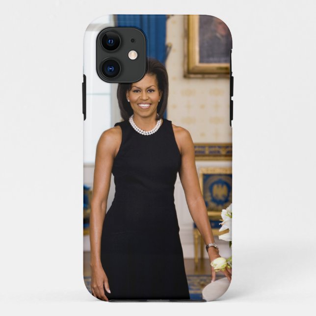 Funda De Case-Mate Para iPhone Retrato oficial de primera señora Michelle Obama (Reverso)