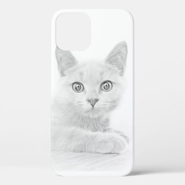 Funda De Case-Mate Para iPhone Retrato SUPER CUTE Kitten (Reverso )