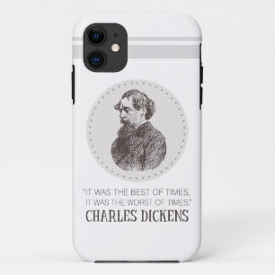 Funda Para iPhone 11 Retrato y cita de Charles Dickens
