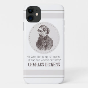 Funda Para iPhone 11 Retrato y cita de Charles Dickens