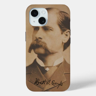 Funda Para iPhone 15 Retrato y firma de Wyatt Earp