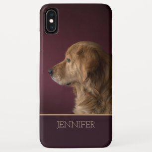 Funda Para iPhone XS Max Retriever Dorado Nombre Personalizado Perro