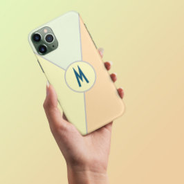 Funda Para iPhone 13 Pro Max retro 70 bloque de color pastel Triángulo Monogram