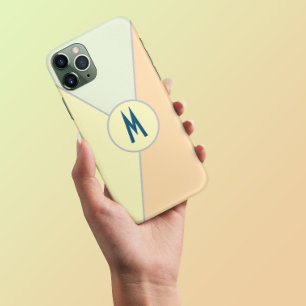 Funda Para iPhone 13 Pro Max retro 70 bloque de color pastel Triángulo Monogram