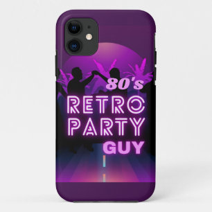Funda Para iPhone 11 Retro 80 Disco Dance Fiesta Neon Purple Funky