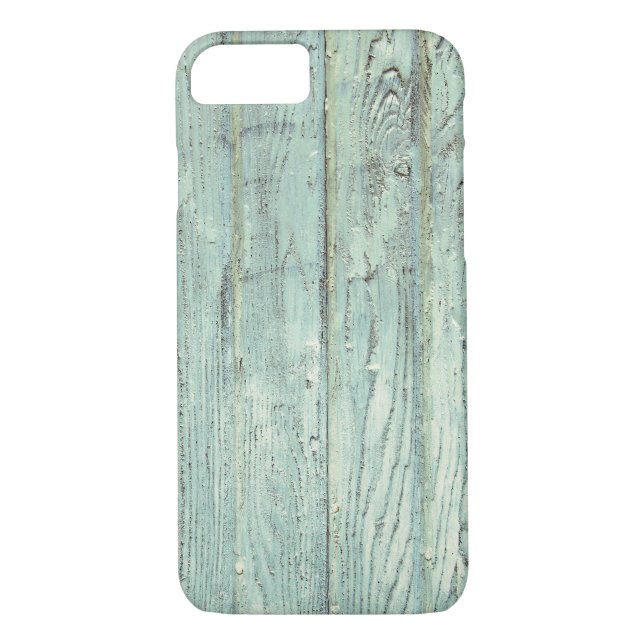 Funda De Case-Mate Para iPhone Retro Aqua Wood (Reverso)