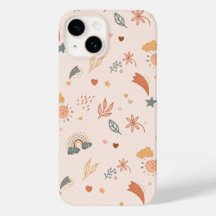 Funda Para iPhone 14 De Case-Mate Retro Boho acuarela Arcoiris Neutral