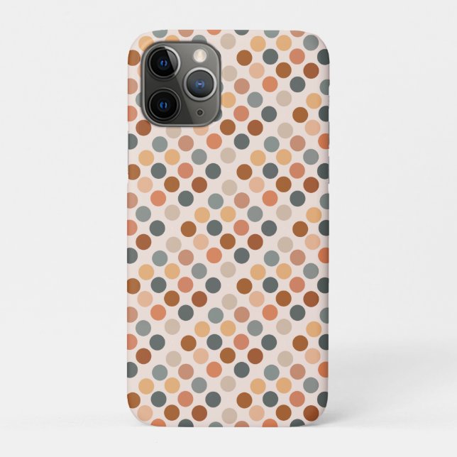 Funda De Case-Mate Para iPhone Retro Boho Dots Neutral (Reverso)