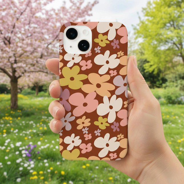 Funda De Case-Mate Para iPhone Retro Boho Flower Power Pattern (Subido por el creador)