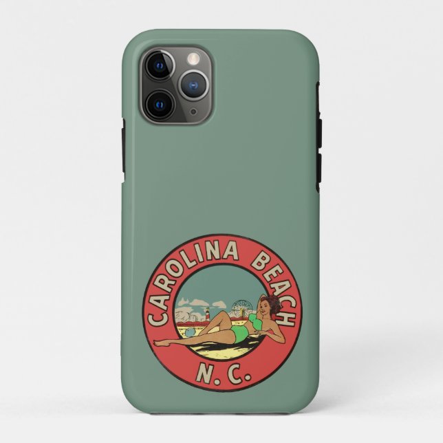 Funda De Case-Mate Para iPhone Retro Carolina Beach Roundel (Reverso)