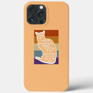 Funda Para iPhone 13 Pro Max Retro Cat Papá Feliz Día del Padre De Gato Mejor G