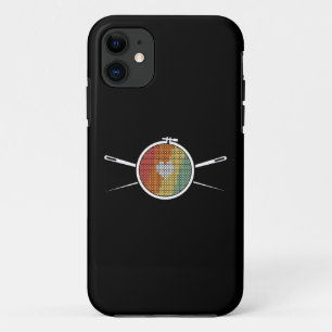 Funda Para iPhone 11 Retro Cross Stich