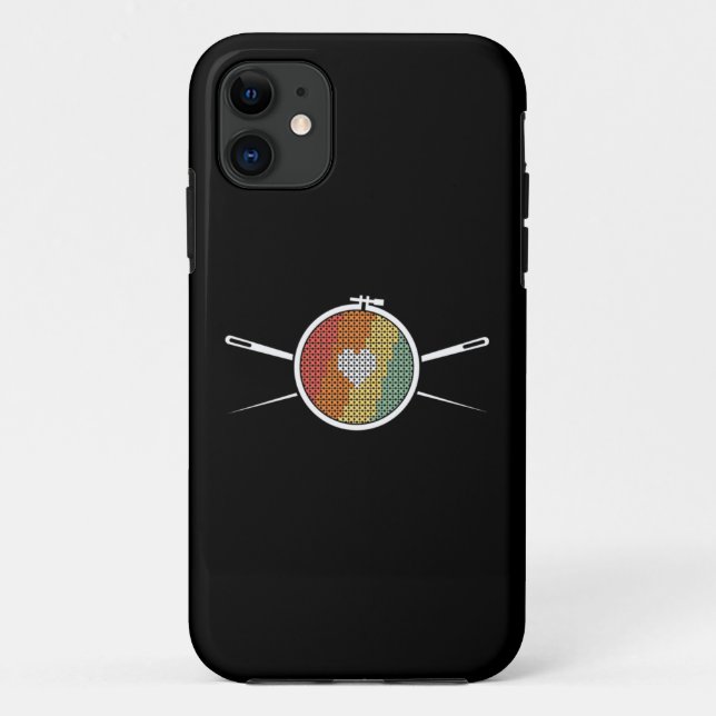 Funda De Case-Mate Para iPhone Retro Cross Stich (Reverso)