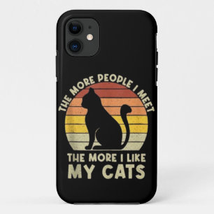 Funda Para iPhone 11 Retro Cuanta Más Gente Conozco Más Me Gusta Mi Per