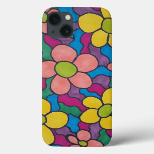 Funda Para iPhone 13 Retro Daisies Colorful Print