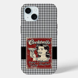 Funda Para iPhone 15 Retro de cócteles