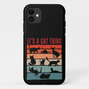 Funda Para iPhone 11 Retro de la colección de gatos