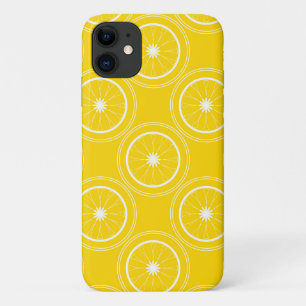 Funda Para iPhone 11 Retro de limón de patrón abstracto amarillo brilla