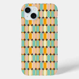 Funda Para iPhone 15 Mini Retro geometric pattern with vertical ovals