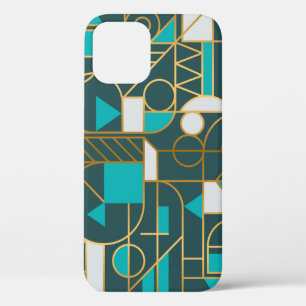 Funda Para iPhone 12 Retro Geométrico: Poster de arte Minimalista.