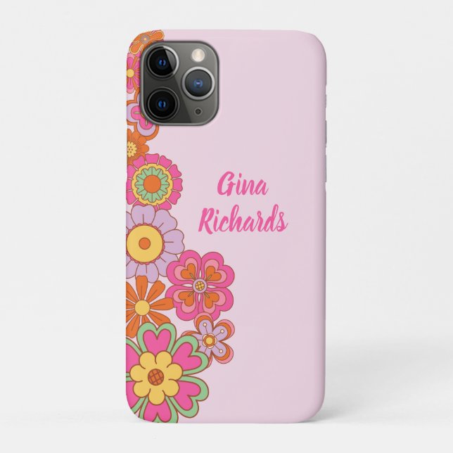 Funda De Case-Mate Para iPhone Retro Groovy Hippie de los 60 (Reverso)