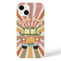 Retro Hippie Van 1960 1970 Daisies Floral