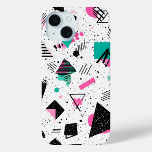 Funda Para iPhone 15 Retro Memphis Geometric Pattern