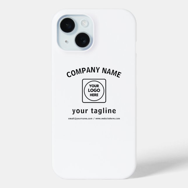 Funda De Case-Mate Para iPhone Retro-Modern Custom Logo Black White iphone case (Reverso )