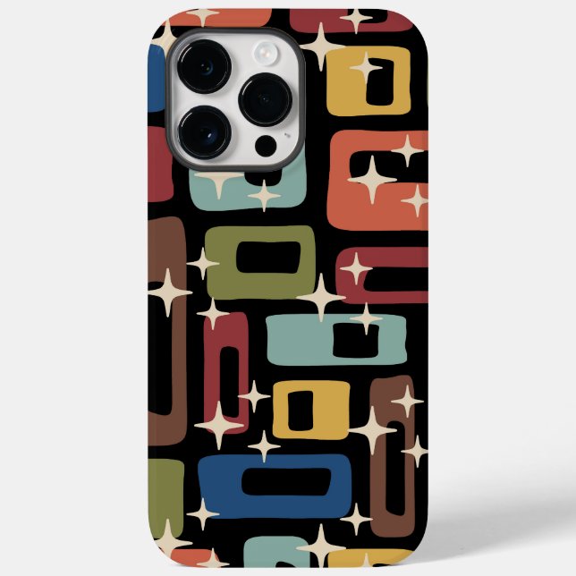 Funda De Case-Mate Para iPhone Retro Moderno Abstracto de Mitad de Siglo (Reverso )