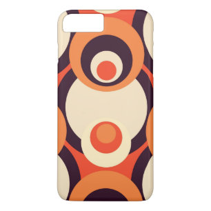 Funda Para iPhone 8 Plus/7 Plus Retro Naranja y Brown Fifties Resumen