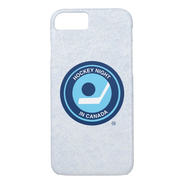Funda De Case-Mate Para iPhone Retro nocturno de hockey (Reverso)