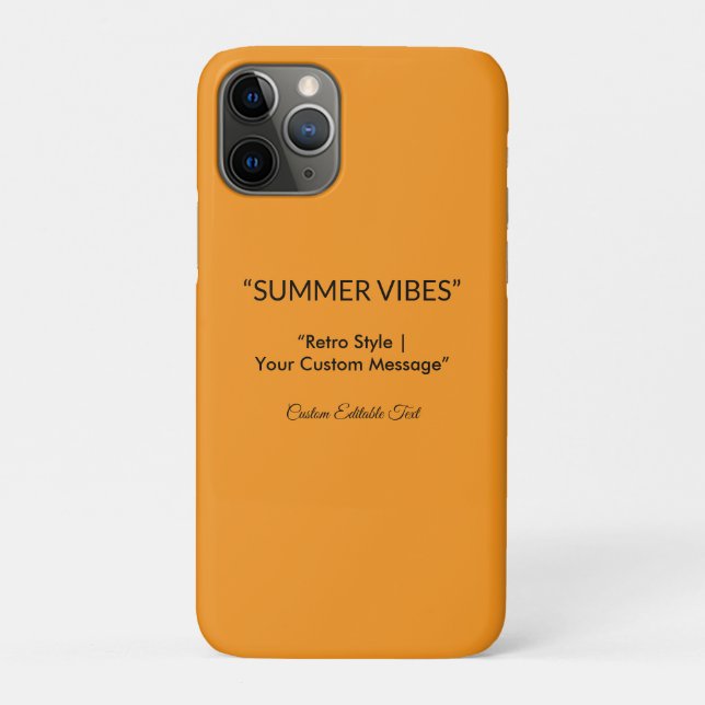 Funda De Case-Mate Para iPhone Retro Orange Texture – Summer Vibes Art (Reverso)