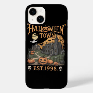 Funda Para iPhone 14 De Case-Mate Retro Pueblo de Halloween Calabaza Fantasmal Murci