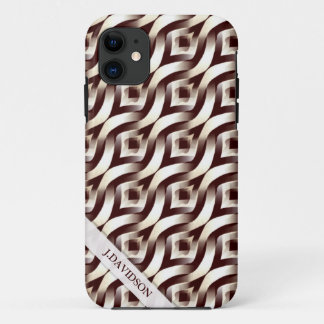 Funda Para iPhone 11 Retro Resumen Funda de patrón textil iPhone 5