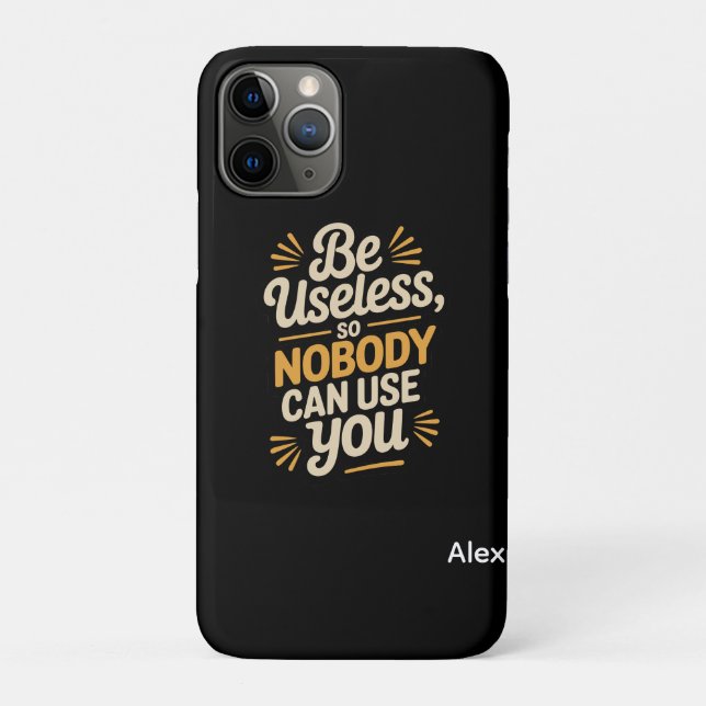 Funda De Case-Mate Para iPhone Retro Ser Inútil Frase Divertida iPhone (Reverso)