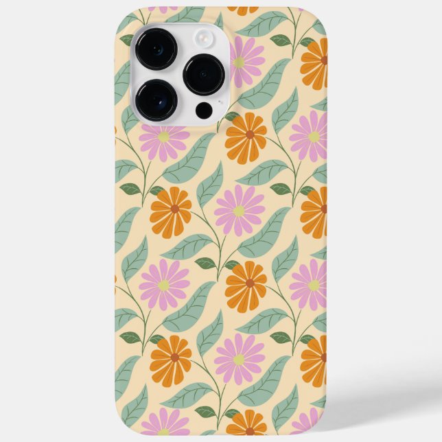 Funda De Case-Mate Para iPhone Retro spring flowers (Reverso)