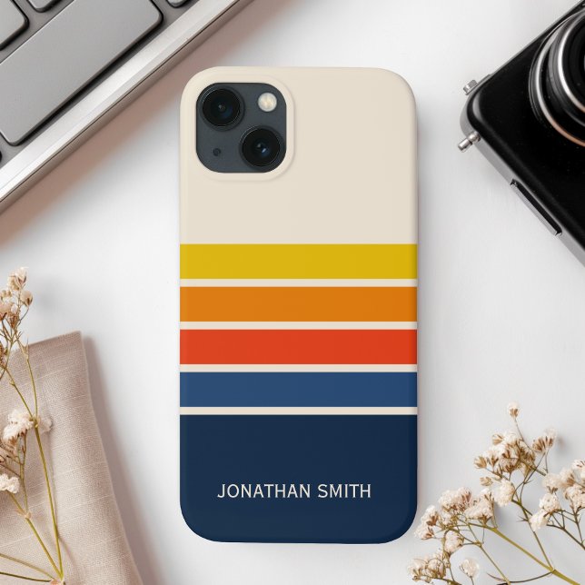 Funda De Case-Mate Para iPhone Retro Striped Pattern 70's 80's (Subido por el creador)