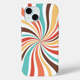 Funda Para iPhone 15 Retro Swirl Resumen del estuche Art iPhone / iPad