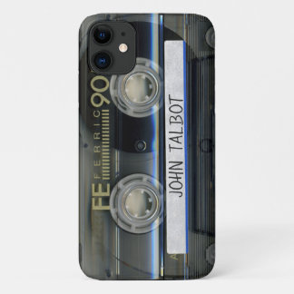 Funda Para iPhone 11 Retro T1 Audiotape mixtape Cassette Name iPC
