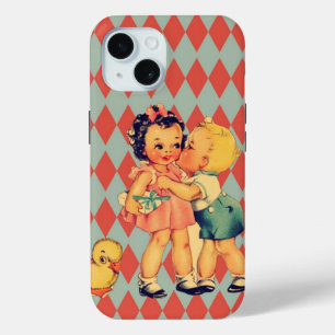 Funda Para iPhone 15 Retro Valentine Kitsch Vintage Kids