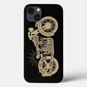 Funda Para iPhone 13 Retro viva para montar la motocicleta del vintage