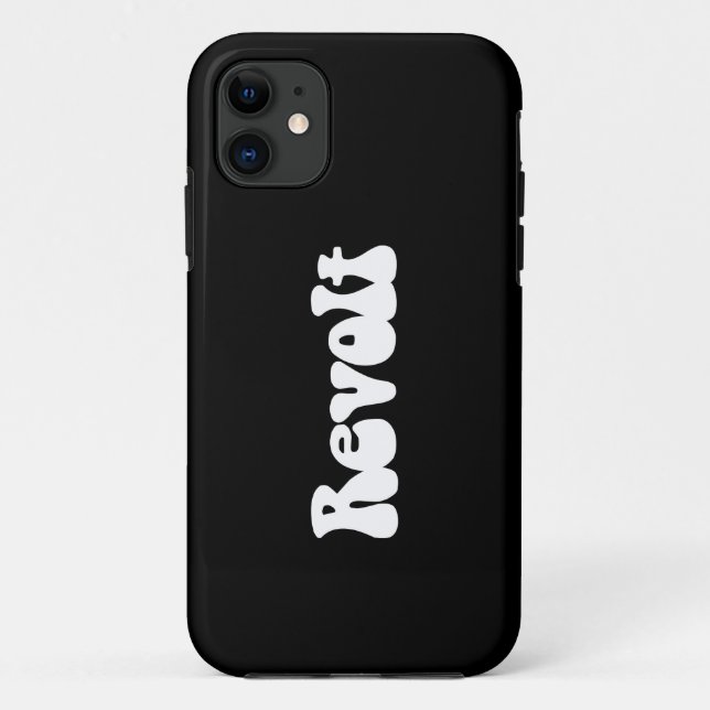 Funda De Case-Mate Para iPhone Revuelta - Blanco sobre negro (Reverso)