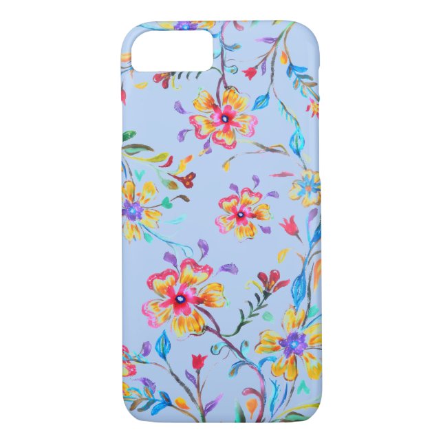 Funda De Case-Mate Para iPhone Revuelta de las flores silvestres (Reverso)
