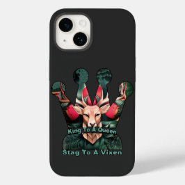 Funda Para iPhone 14 De Case-Mate Rey a la reina Stag a un violín