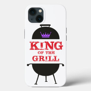 Funda Para iPhone 13 Rey De La Parrilla, Rojo De La Corona Púrpura Negr