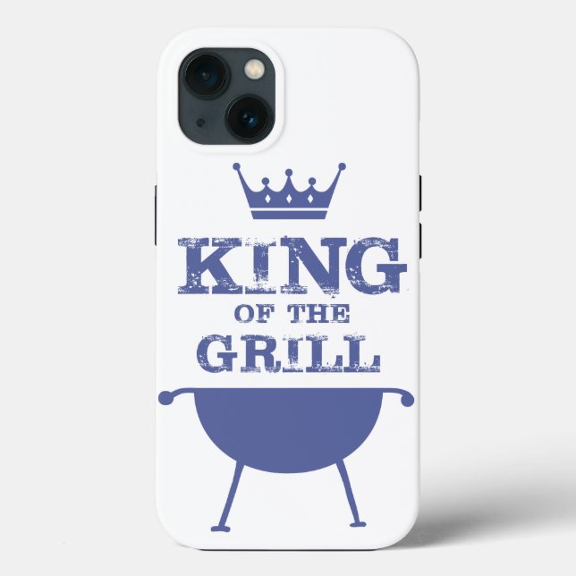 Funda De Case-Mate Para iPhone Rey Del Grill, Azul (Reverso )