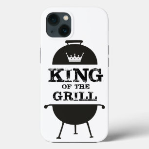 Funda Para iPhone 13 Rey Del Grill, Blanco Negro